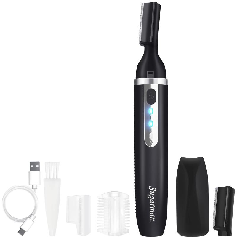 Sugarman 眉毛シェーバー usb充電式 フェイスシェーバー 眉毛カッター 眉毛剃り まゆげカッター 2枚刃