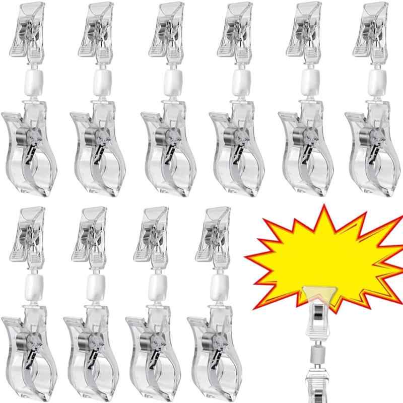 ポップクリップ 10個セット POP クリップホルダー 両端使用可能 クリップ 値札 スタンド プラ ...