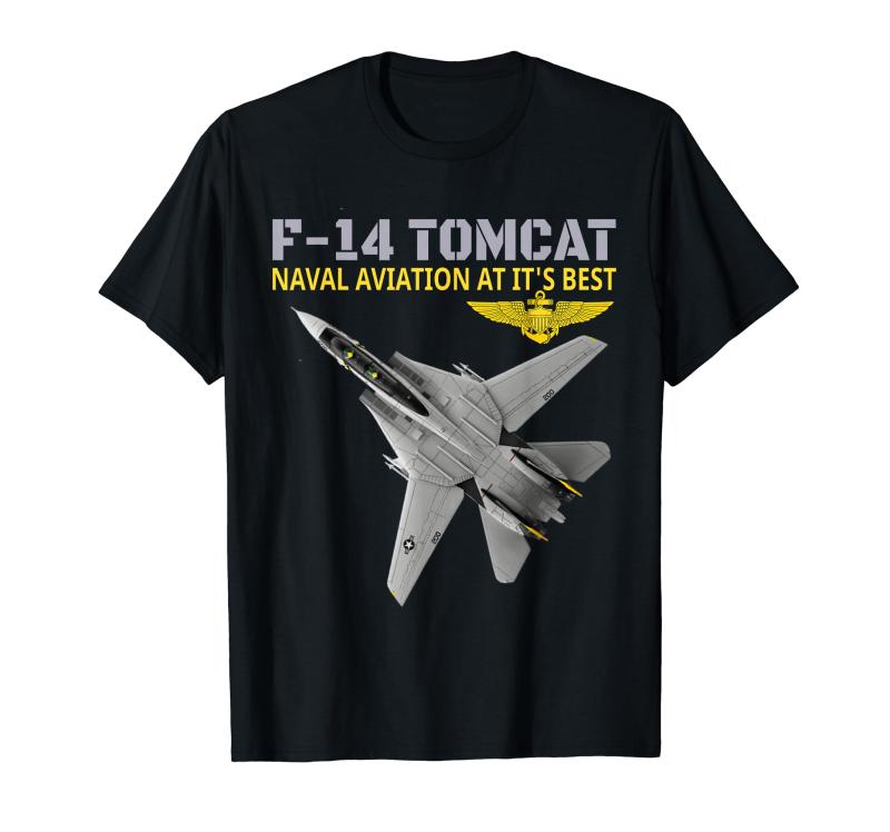 F-14 Tomcatが動作しています。最高の海軍航空。 Tシャツ