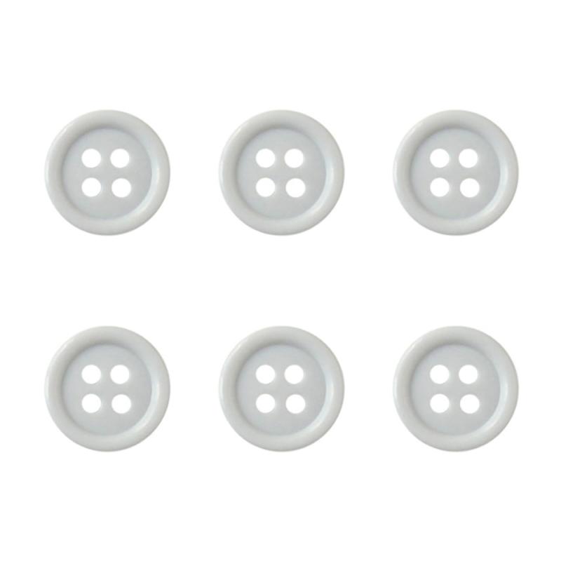 日本紐釦貿易(Nippon Chuko) カラーボタン 18mm 6個 ライトグレー CG1700-18-90