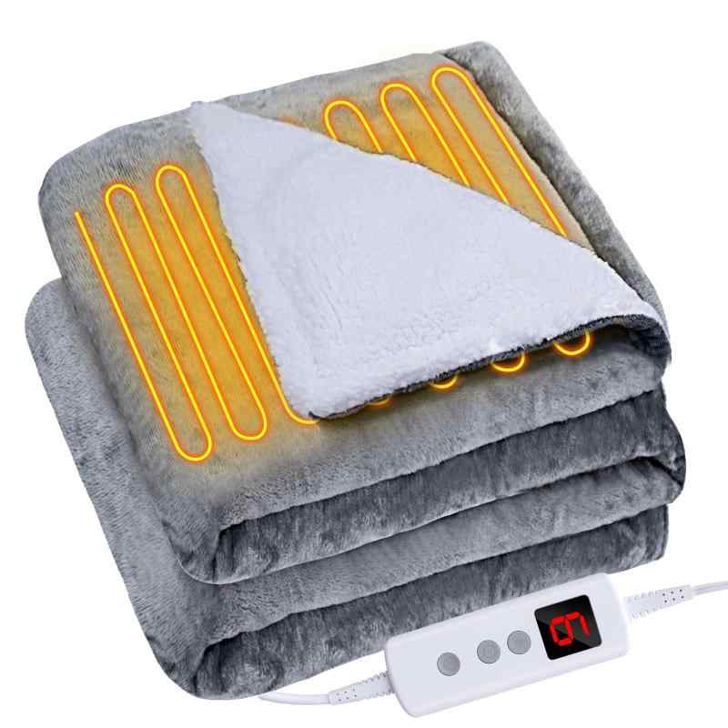 SIWENGDE 電気毛布 掛け敷き兼用 電気ブランケットふかふか ソファ フランネル素 6段階温度調整 5つタ..