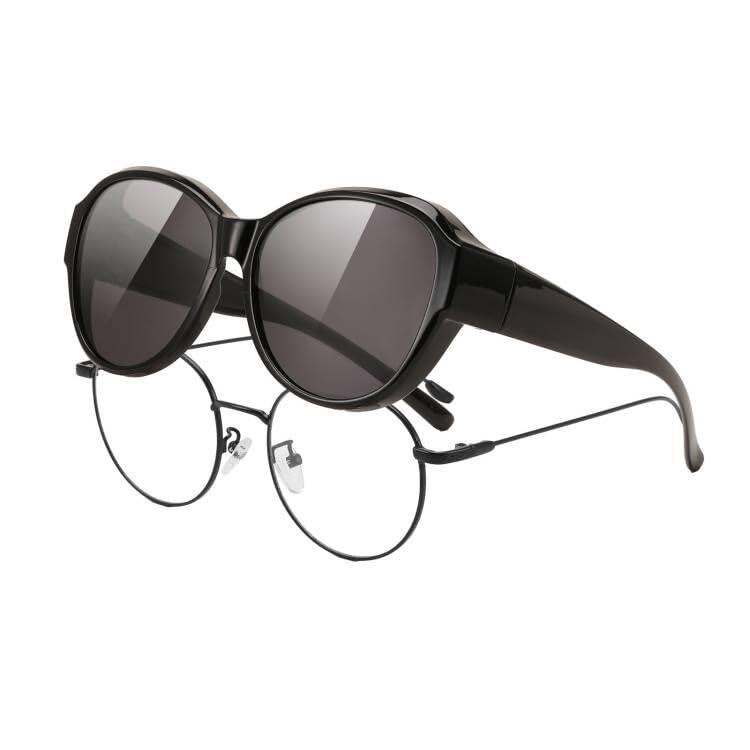 Rakuten - [FEISEDY] 眼鏡の上からサングラス 偏光 TAC レンズ TR90 フレーム オーバーサングラス 大きいサイズ UV400 紫外線カット レディース B1211