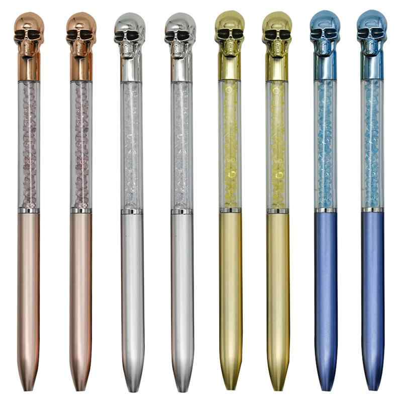 Maydahui かわいい ハロウィン スカル モンスター ボールペン 12本セット 0.5mm 油性 おしゃれ 可愛い 悪魔 クリスタル 文房具 ギフト