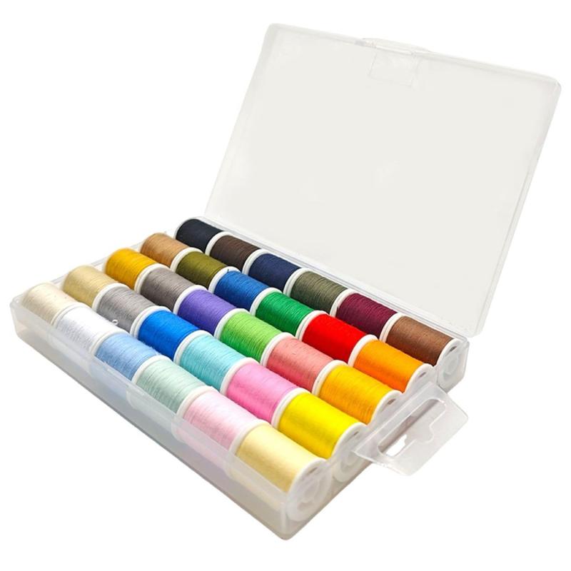 KKLM ミシン糸 手縫い系 電動ミシン 30色セット 45m巻 50番 家庭用ミシン兼用手縫い糸 高伸縮対応 刺繍..