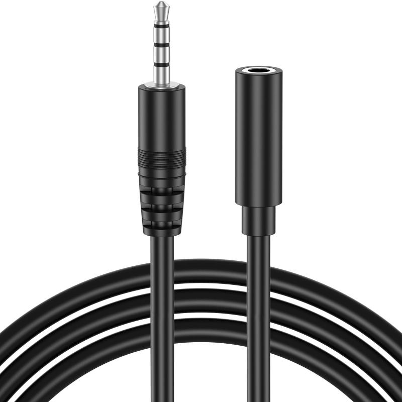 3.5mm イヤホン 延長コード 4極 Hi-Fi音質再生 対応 多重シールド/iPhone/PC/TV/PS4/ヘッドホン対応