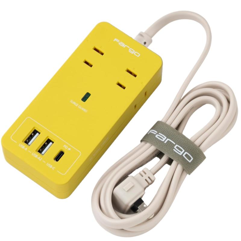 Fargo 電源タップ SATI COLOR CORD USB PD30W TYPE-C TYPE-A AC4個口 1.8m 全9色