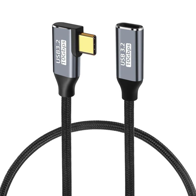 USB Type C 延長ケーブル L字型 【 YITONGXXSUN 】USB-C 延長 USB 3.1 Gen2(10Gbps) 高速データ転送 5A急速充電 タイプC 延長コード usb-c 変換 iPad mini6 (2021)、iPad Pr
