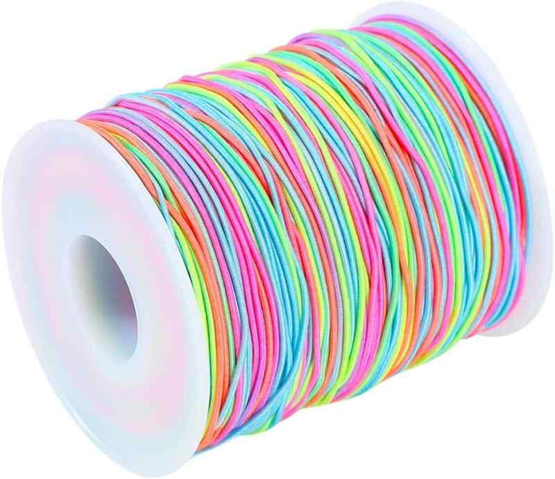 乐天商城 - All Bright カラーコード 紐 手芸 アクセサリー ハンドメイド ミサンガ アンクレット 虹色 100m