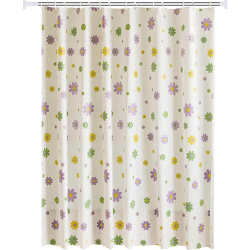 Meioro シャワーカーテン バスカーテン PEVA 小さな花 防水 防カビ 加工 厚い 浴室 カーテン 洗面所 ユ..