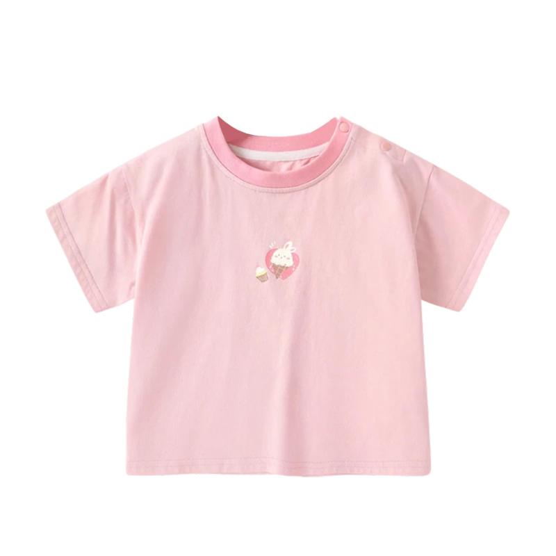 Rakuten - [LSMUDKINGDOM] tシャツ ベビー 半袖 プリント コットン トップス 丸首 可愛い カジュアル 普段着 通学 男女兼用 夏