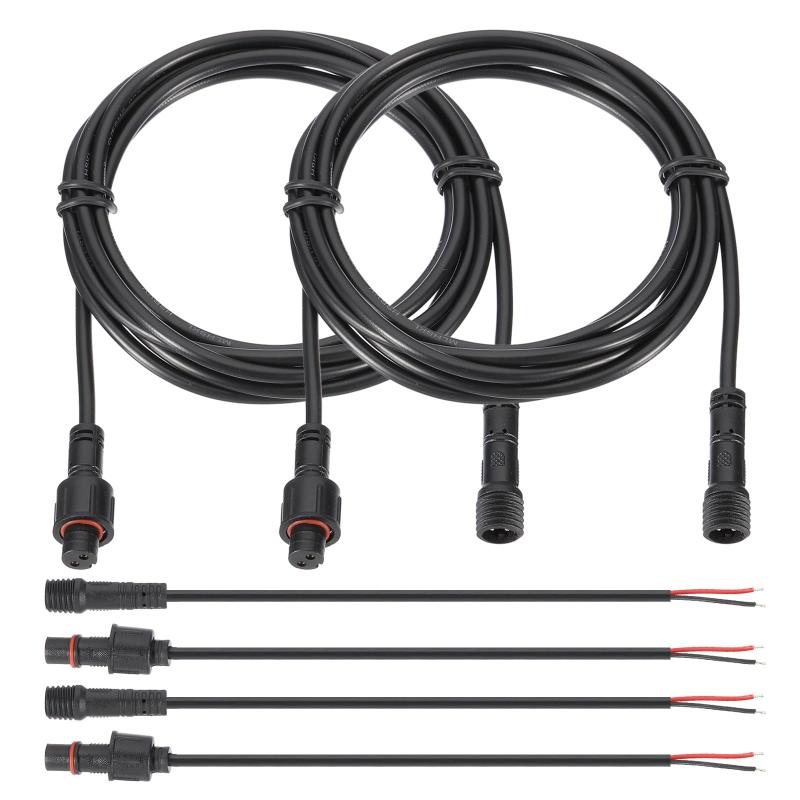 PATIKIL 3延長ケーブルワイヤー 2セット22規格防水IP67エクステンションコード メスオスコネクターキット 車 トラ ック 屋内/屋外用ソーラーLEDストリップライト用