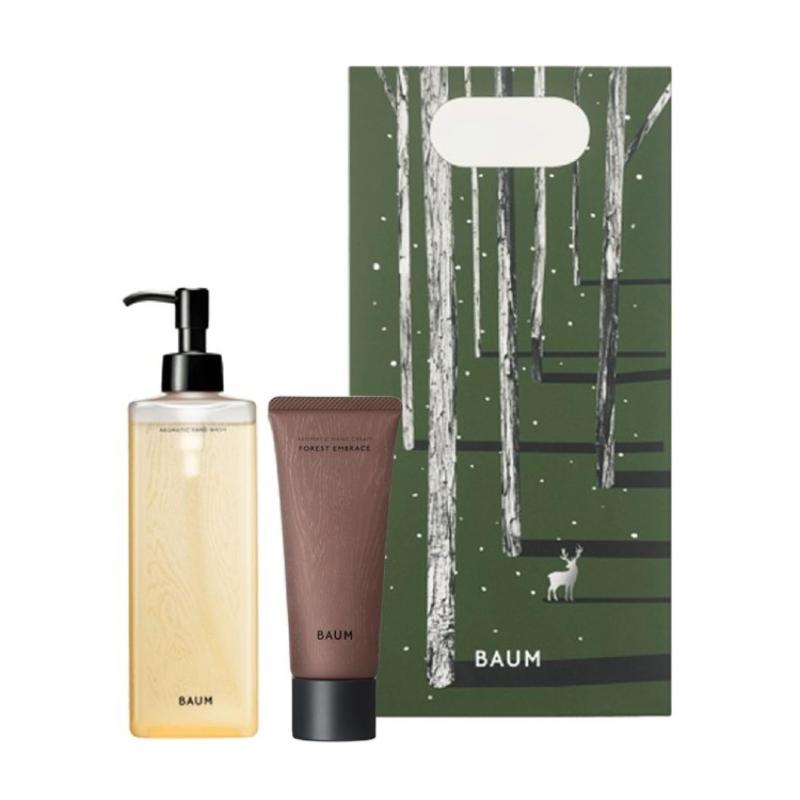 BAUM(バウム) ギフトセット アロマティックハンドウォッシュ n 300mL アロマティックハンドクリームn 2 75g ハンドウォッシュ(2024年モデル) ハンドクリーム (2025年モデル) WOODLAND WINDS/FOREST E