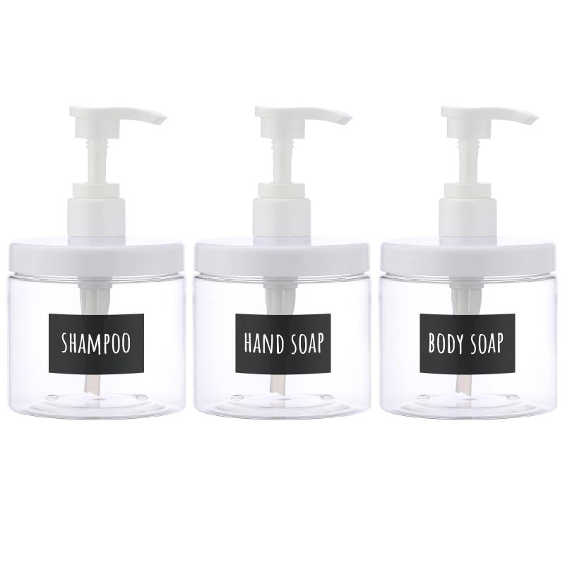 乐天商城 - 【大口径詰め替えボトル】Segbeauty ディスペンサー 500ml 注ぎ入れ簡単 袋ごと ソープ 容器 シャンプー コンディショナー ボディソープ
