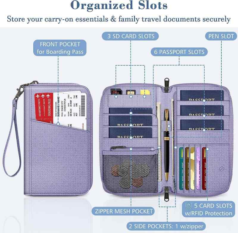 Fintie パスポートケース 家計管理ケース トラベルウォレット カードケース RFID ...