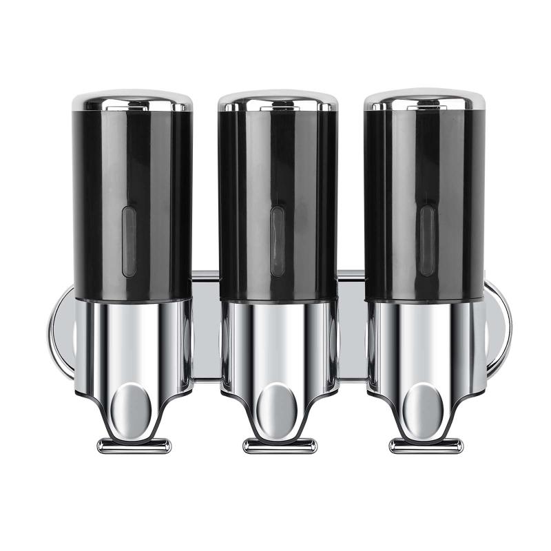 壁掛け式シャンプー＆コンディショナーディスペンサー - 3室