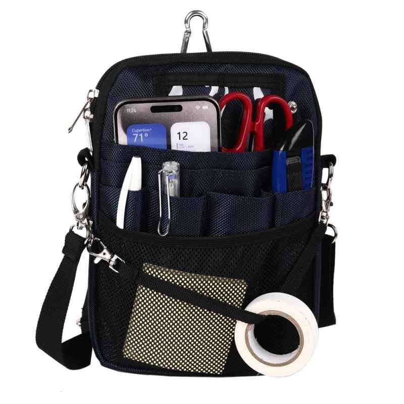 [CARRY ALL BEFORE ONE] 多機能 ウエストポーチ ナースポーチ ウエストバッグ 仕事用 3way マチ付き 文具 小物入れ 仕事 作業用 業務用 事務 看護 介護 保育 ウエスト/ショルダーベルト付き 撥水 防