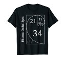 ファニー フィボナッチ ゴールド スパイラル オタク 数学教師 ギフト Tシャツ