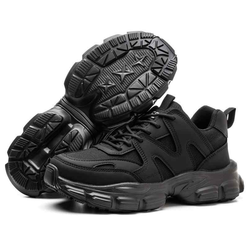 [COOU] 安全靴レディース 軽量 鋼先芯 作業靴 耐滑 ワークシューズ セーフティーシューズ 通気 防刺 耐摩耗