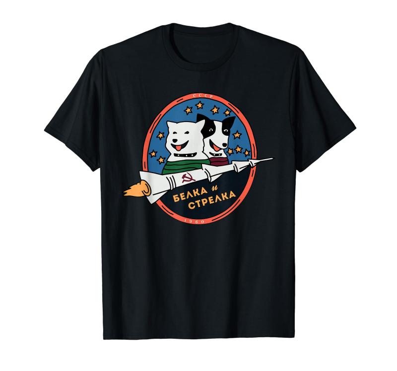 Belka And Strelka Laika Dog ソ連宇宙飛行士 アーティスティック Tシャツ