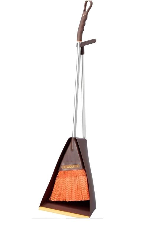 日本クリンテック(Nihon Clean tech) ラクレ スタンドチリトリ・ほうきセット 幅25cm 奥行22cm高さ88cm 屋外 コシの強い化繊繊維 細かいチリから粗ごみの掃除