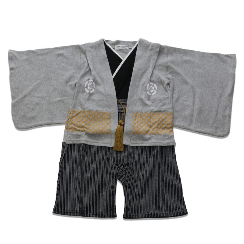 Coverall - [Puff 2 Kids] ベビー キッズ 袴風 カバーオール ロンパース 男の子 60 70 80 90 95cm