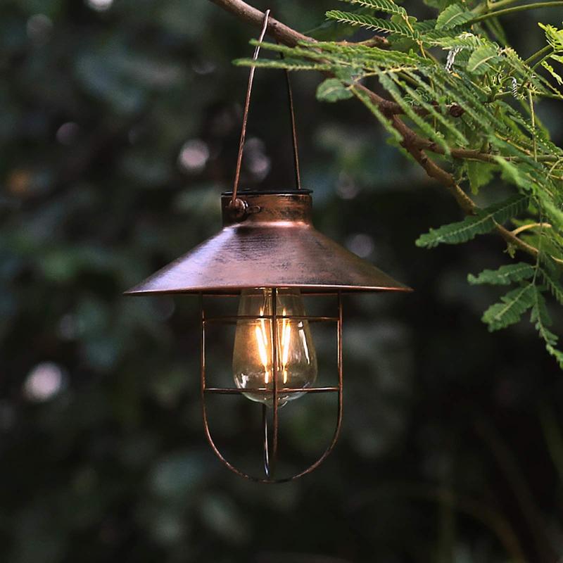 屋外 ソーラー ランタン おしゃれ ソーラーライト アンティーク ガーデンライト レトロ 防水 LEDランタン 省エネ 吊り下げ 玄関先 車道 歩道 庭 ガーデン 照明 自動点灯 間接照明 雰囲気作り