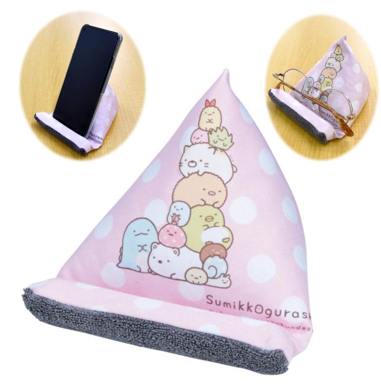 メイガン(Meigan) メガネスタンド スマホスタンド 座布団タイプ マイクロファイバークリーナークロス素..