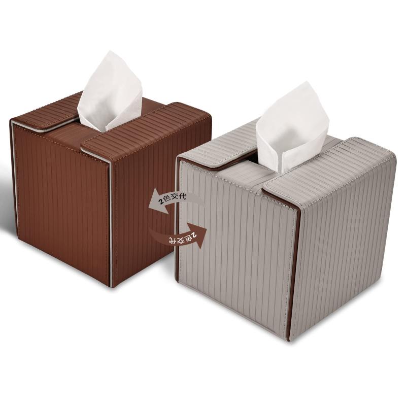 KINGFOM ティッシュボックス ティッシュケース 車 PUレザー オフィス おしゃれ