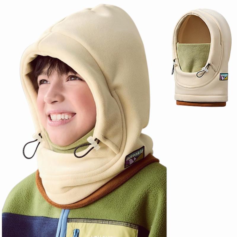 [ENJHIKE] 子供用 ネックウォーマー フェイスマスク フェイスカバー 目出し帽 フードウォーマー フリース 暖かい 防寒 防風 フード付き アウトドア スキー スノボ 登山 自転車 冬 男の子 女の