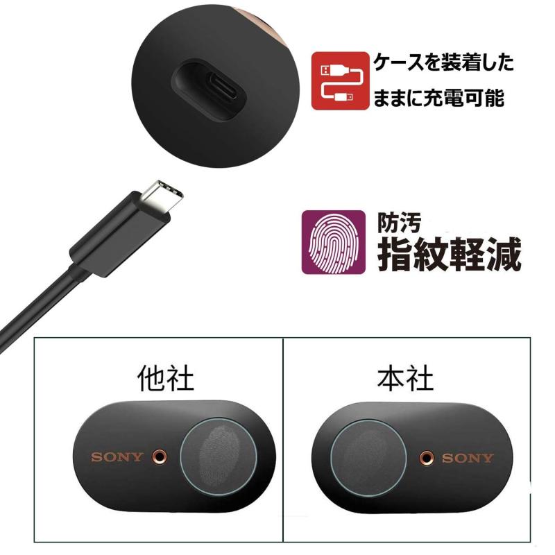 【割引価格】WF-1000XM3 ケース【WF-1000XM3 ケース上面保護・ボタン保護フィルム】ワイヤレスノイズキャンセリングイヤホンシリコン カバー 着装まま充電可能 耐衝撃性 防水防塵 軽量小型 紛 vision-stores-10165300 ビジョンストア サンプル画像3