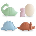 mushie(ムシエ) おもちゃ 赤ちゃん お風呂 バストイ 水遊び 知育玩具 プール ベビー 誕生日 プレゼント シリコン 車 水に浮く Bath Play Set - 4Pack(3)