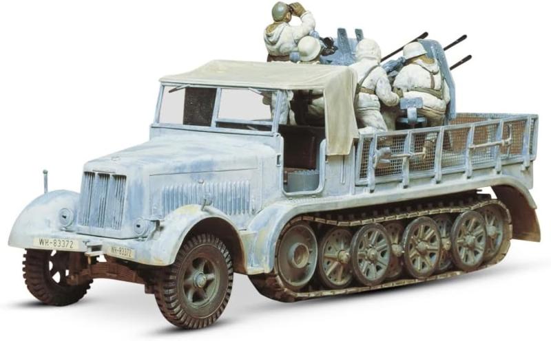 タミヤ 1/35 ミリタリーミニチュアシリーズ No.50 ドイツ陸軍 8トンハーフトラック 4連高射砲搭載 プラモデル 35050(3.0)