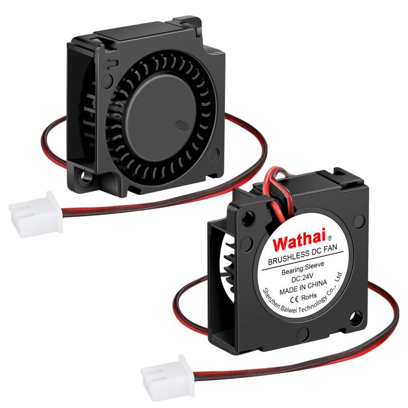 Wathai 30mm x 10mm 5V 12V 24V DC ブラシレスクーリングブロワーファン。