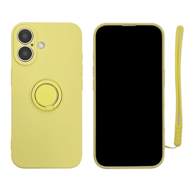 乐天商城 - Ryo YXL スマホケース 対応 iPhone 16 6.1インチ 2024 リング スタンド ストラップ付 落下防止 iPhone16 用 ケース 耐衝撃 傷防止 アイフォン 16 保護 カバー