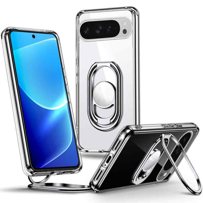Rockaway Google Pixel 10/10 Pro ケース SC-54F SCG34 スマホリング スマホグリップ 角度調節可能 折り畳み 耐衝撃 スタンド機能 軽量 落下防止 スマホケース グーグル ピクセル10/10Pro カバー