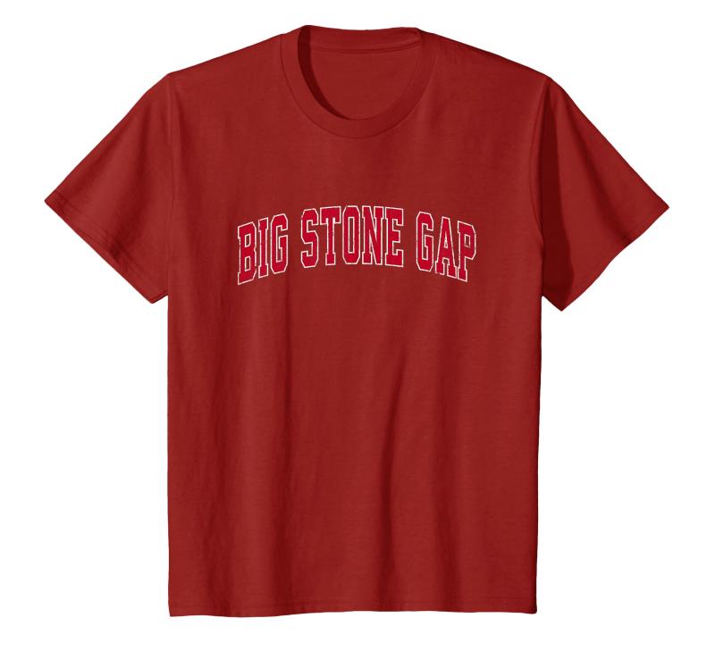Big Stone Gap バージニア VA ヴィンテージ スポーツデザイン レッドデザイン Tシャツ