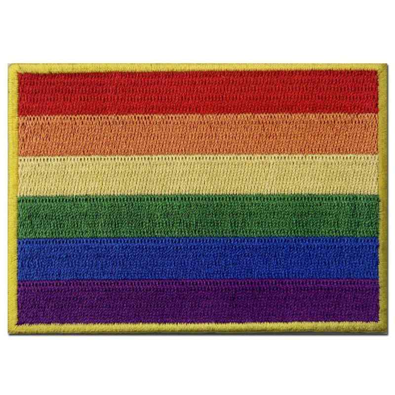 乐天商城 - LGBTレインボーフラグ刺繍のバッジのアイロン付けまたは縫い付けるワッペン