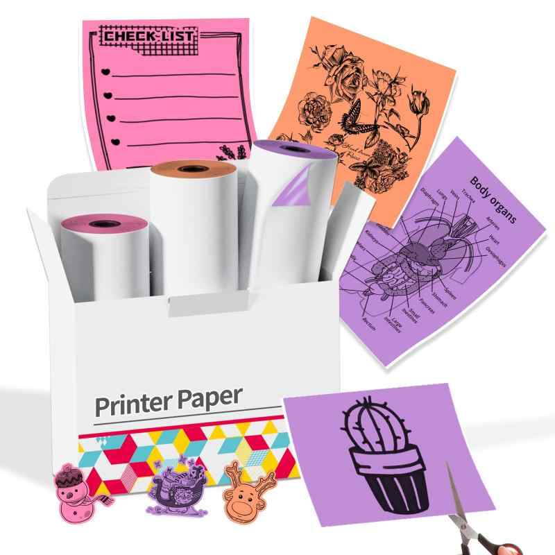 Memoking ロール紙 Phomemo M02 / M02S / M02PRO / M03 用紙 サーマルシール紙