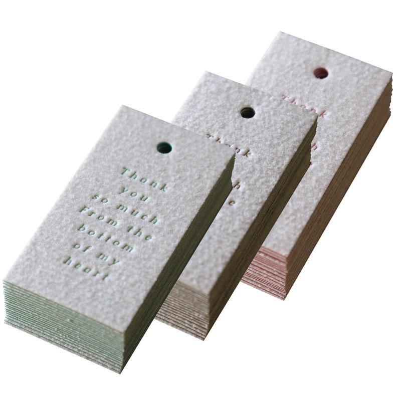 BAY LETTERPRESS サンキュータグ 20枚 活版印刷 ラッピング 結婚式 プチギフト 起...