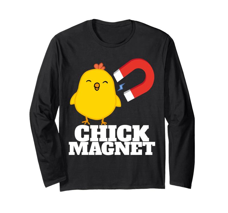 Chick Magnet funny Easter Chick with magnet 長袖Tシャツ