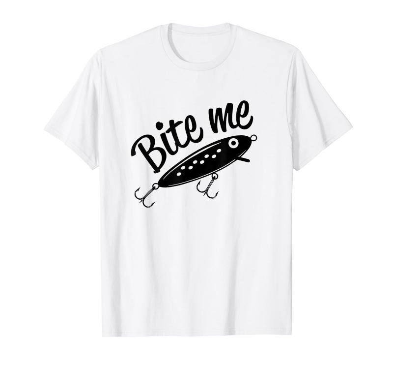 Bite Me - 面白いフィッシャーマンフィッシングルアー Tシャツ