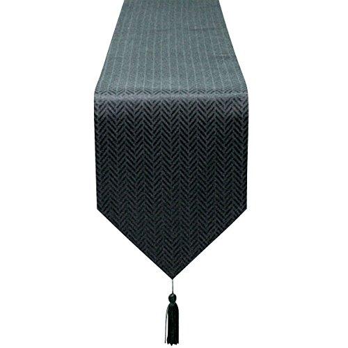 Cleib ヘリンボーン柄 撥水加工 テーブルランナー 約25x180cm ブラック FS006サイズ:25x180cm本体重量:0.3kg素材・材質:ポリエステル50%綿50%特性:撥水加工カラー:ブラック