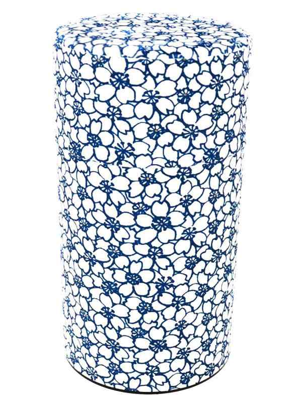 【 茶葉の劣化を抑制する 】京都生まれの友禅紙茶缶/茶筒 茶缶 茶入れ 茶壷 保存容器 桜 きつさこ仕様