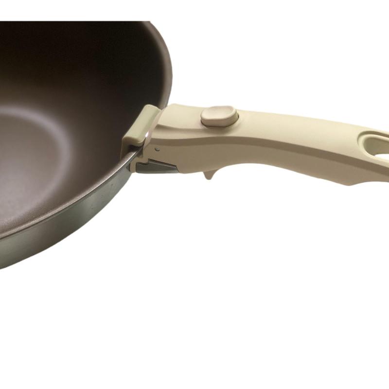 ShuaWdk フライパン 取っ手 鍋 取っ手 鍋ハンドル ワンタッチ着脱 取り付け簡単 鍋・フライパン用ユニバーサルハンドル交換品