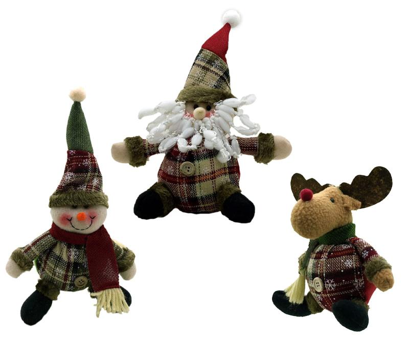 クリスマス 飾り 3種類セット サンタ 雪だるま トナカイ オーナメント