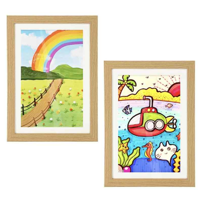 Rakuten - PALTIA アートフレーム 2個 セット 子供の絵 作品 収納 ケース A4 額縁 壁掛け 大容量 マグネット扉