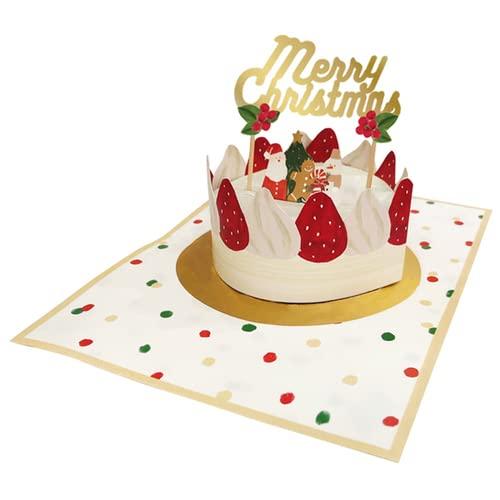乐天商城 - グリーティングライフ クリスマスカード 立体 ケーキ YD-27