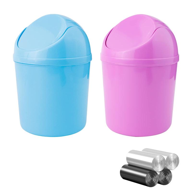 2個のスイング蓋付きプラスチックミ...