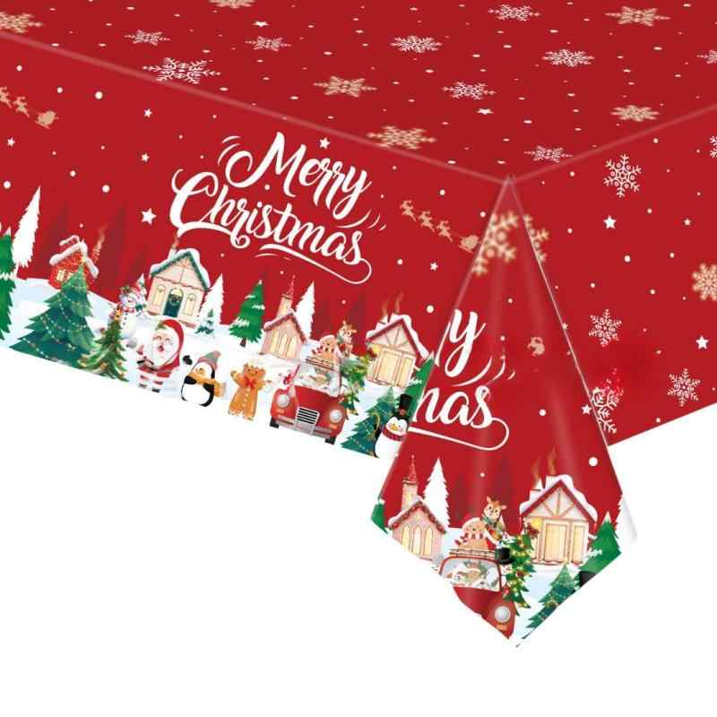 クリスマス テーブル クロス デコレーション 飾り 防水 撥水 カバー 長方形 パーティー イベント