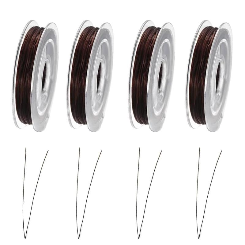 オペロンゴム ブレスレット用 シリコンゴム 4巻セット 太さ0.8mm ゴム紐 弾力紐 水晶の線 ブレスレット作成 修理 DIY ビーズステッチ糸 伸びる 通しワイヤー コード 伸縮 ストレッチ 手芸 手作